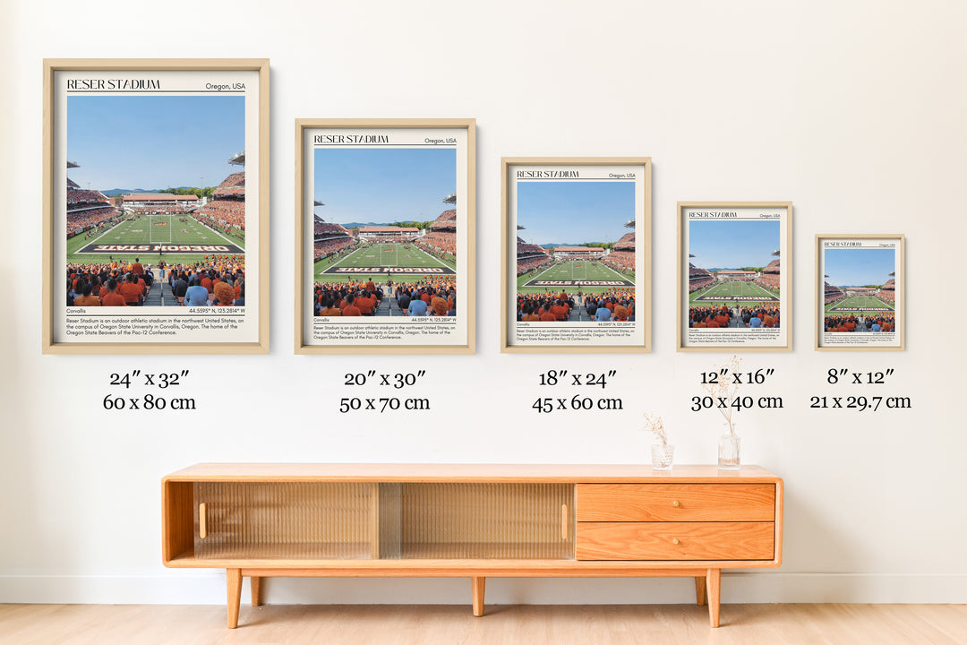 Reser Stadium Football Minimal Wall Art