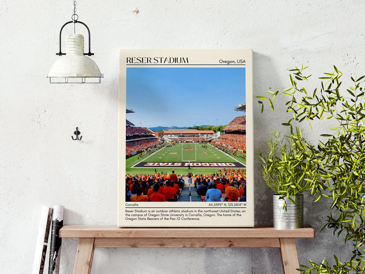 Reser Stadium Football Minimal Wall Art