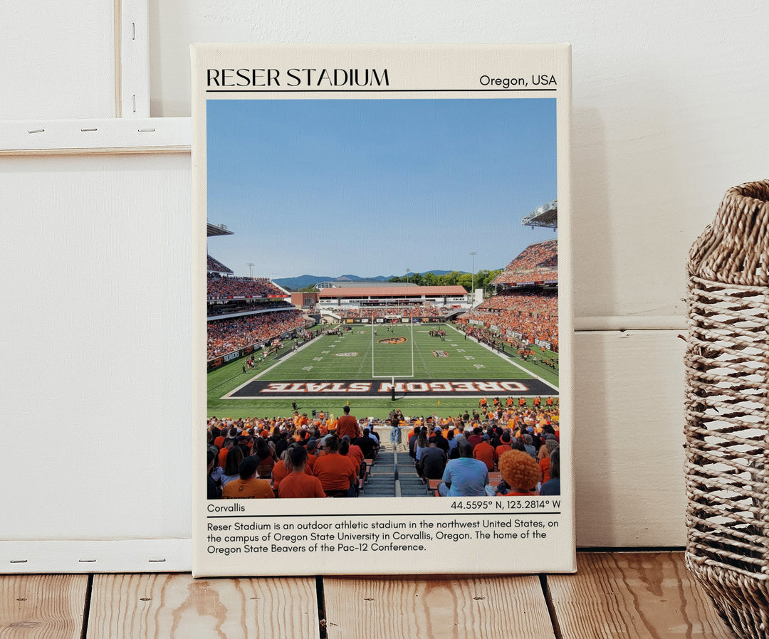 Reser Stadium Football Minimal Wall Art