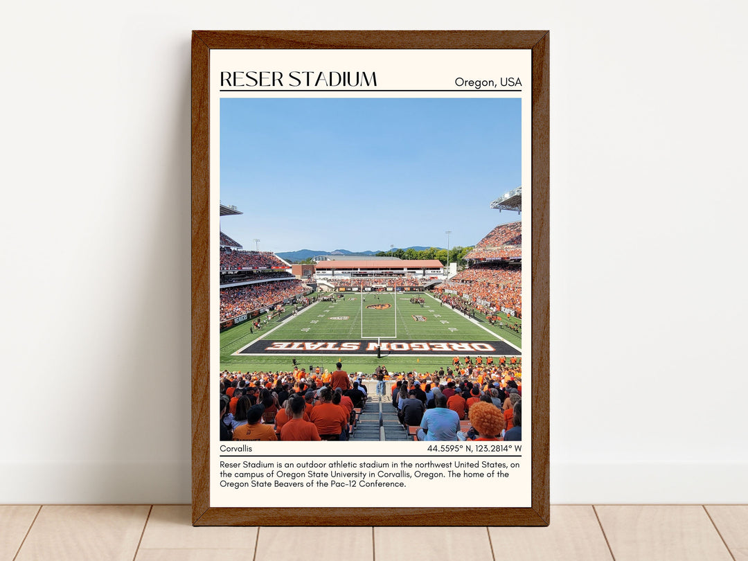 Reser Stadium Football Minimal Wall Art