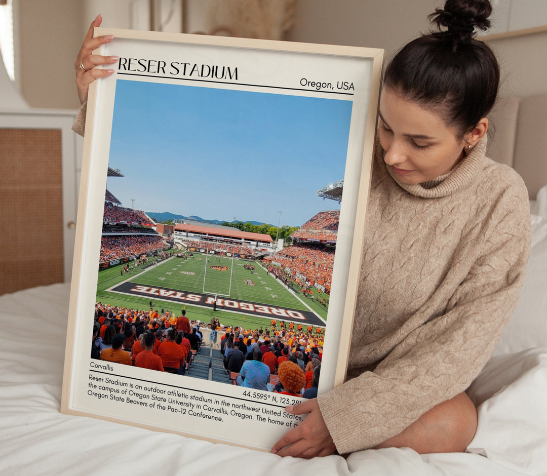 Reser Stadium Football Minimal Wall Art