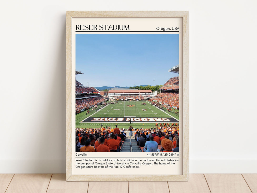 Reser Stadium Football Minimal Wall Art