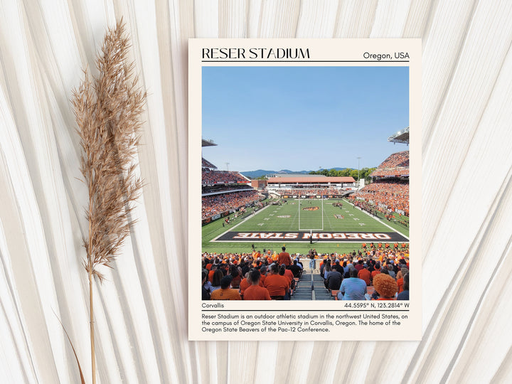 Reser Stadium Football Minimal Wall Art