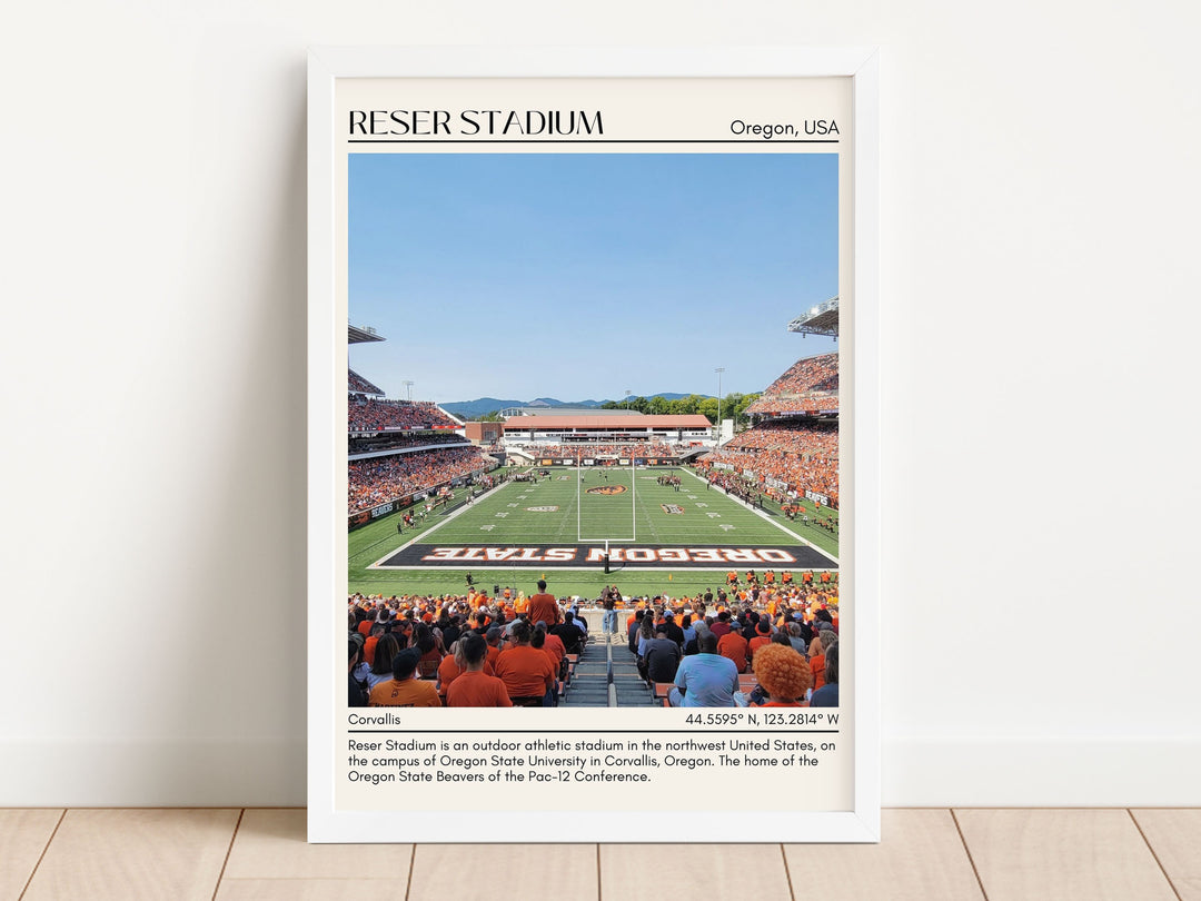 Reser Stadium Football Minimal Wall Art