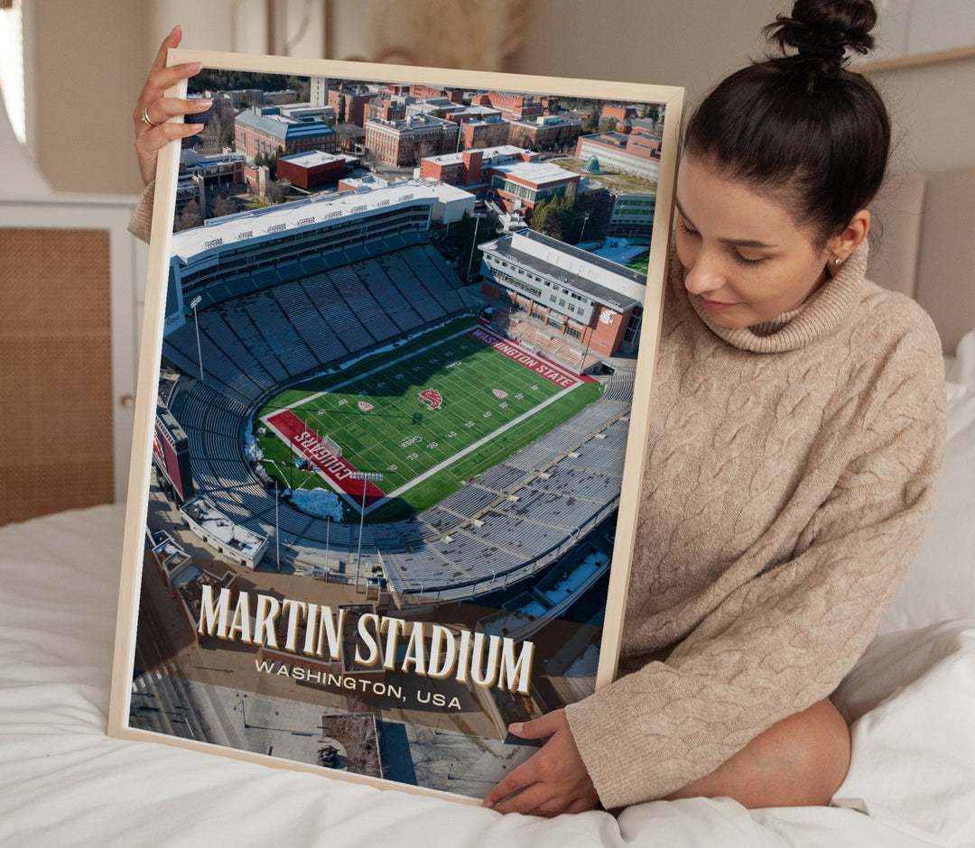 Martin Stadium Football Wall Art