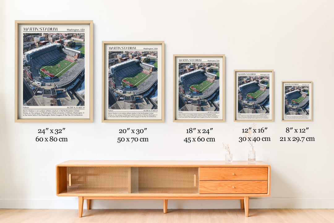 Martin Stadium Football Minimal Wall Art