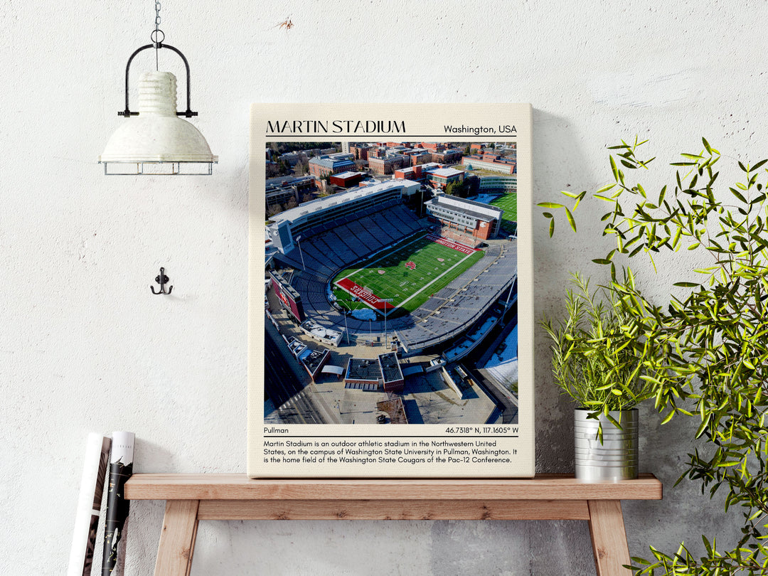 Martin Stadium Football Minimal Wall Art