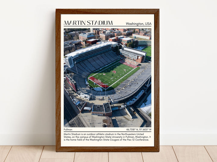 Martin Stadium Football Minimal Wall Art