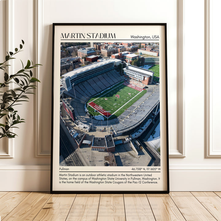 Martin Stadium Football Minimal Wall Art