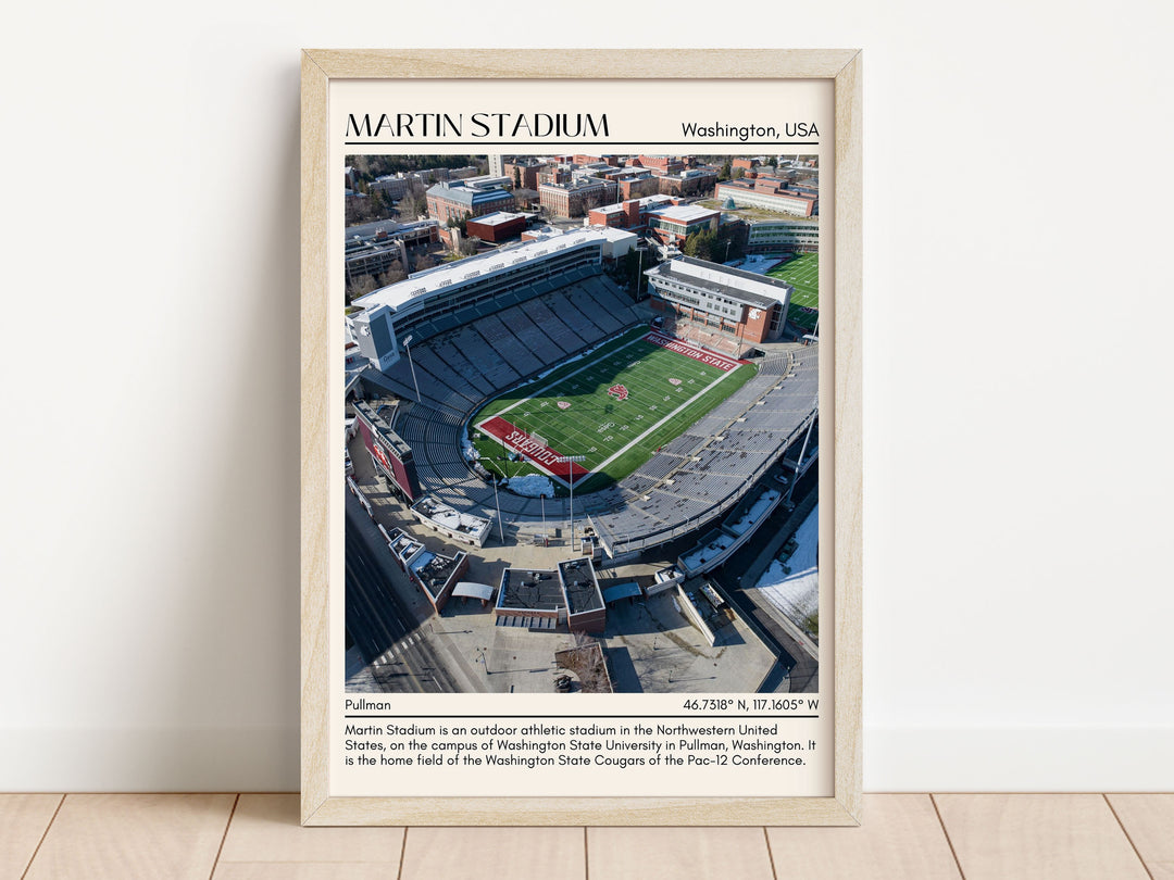 Martin Stadium Football Minimal Wall Art