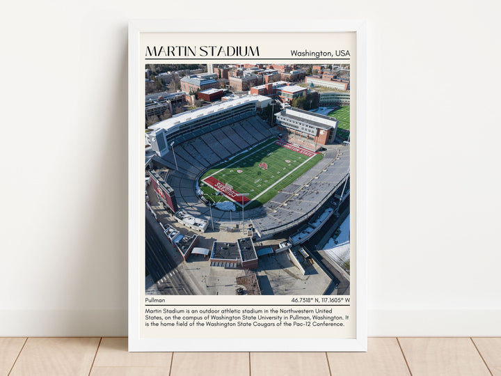 Martin Stadium Football Minimal Wall Art