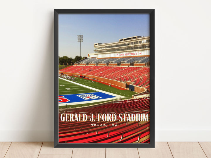 Gerald J. Ford Stadium Football Wall Art