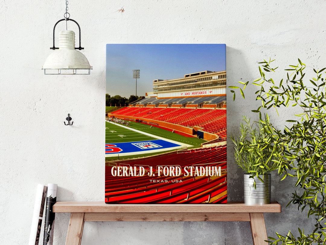 Gerald J. Ford Stadium Football Wall Art