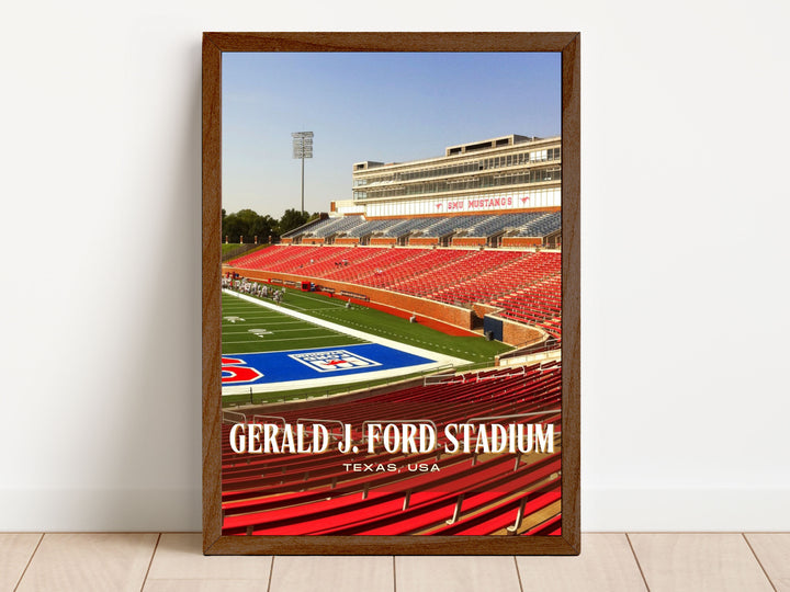 Gerald J. Ford Stadium Football Wall Art