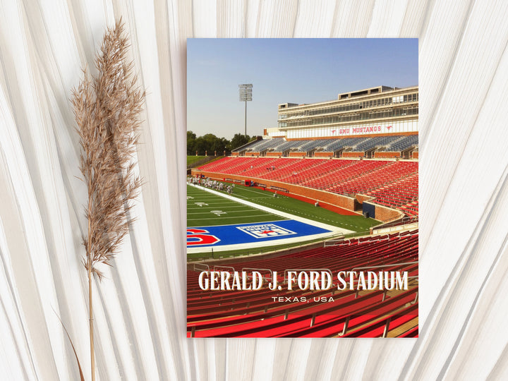 Gerald J. Ford Stadium Football Wall Art