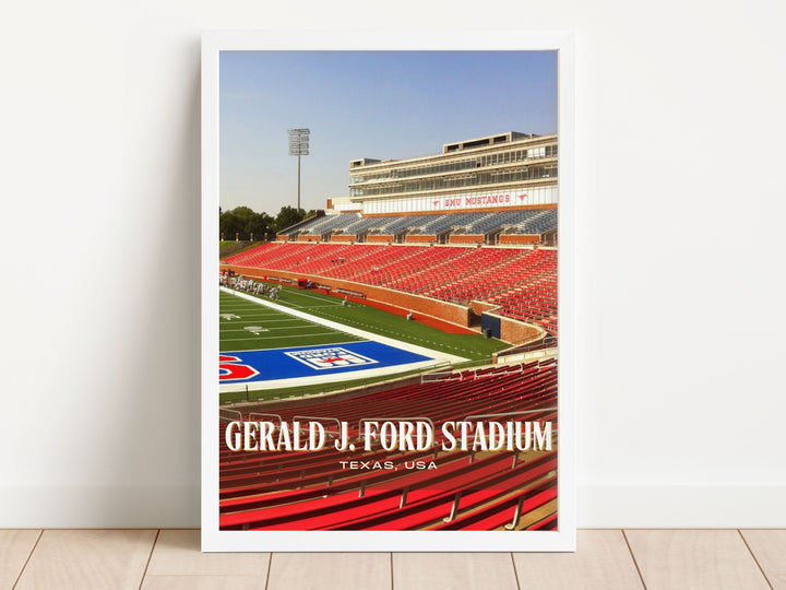 Gerald J. Ford Stadium Football Wall Art