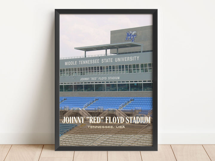 Johnny "Red" Floyd Stadium Football Wall Art