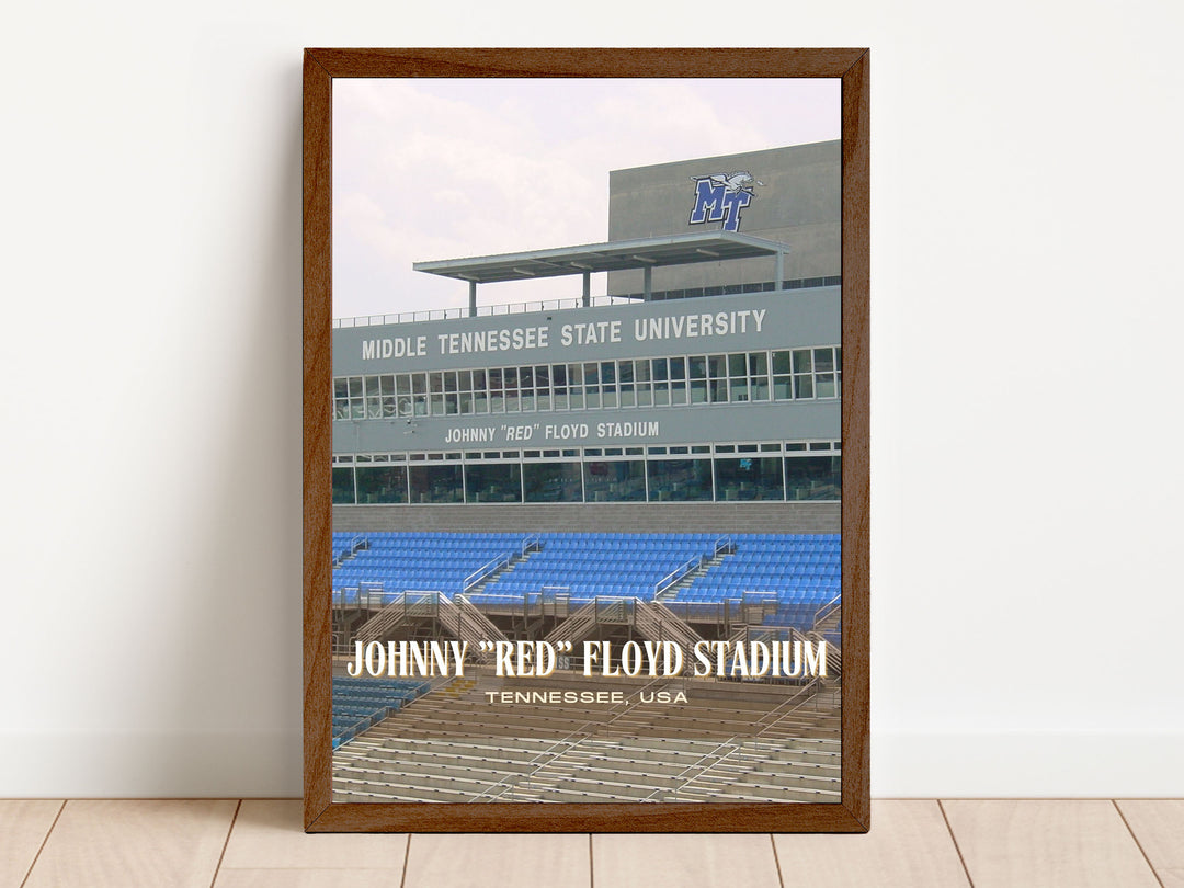 Johnny "Red" Floyd Stadium Football Wall Art