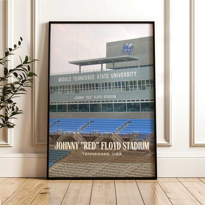 Johnny "Red" Floyd Stadium Football Wall Art