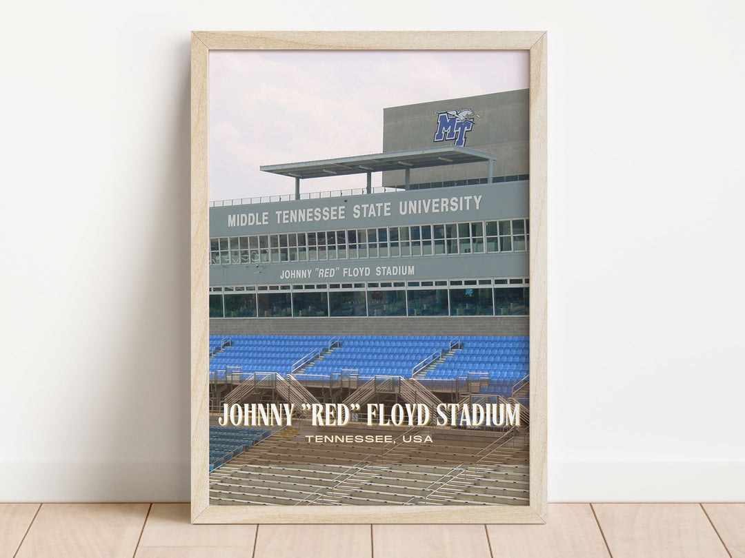 Johnny "Red" Floyd Stadium Football Wall Art