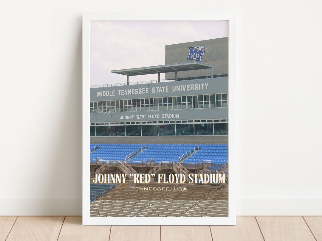 Johnny "Red" Floyd Stadium Football Wall Art