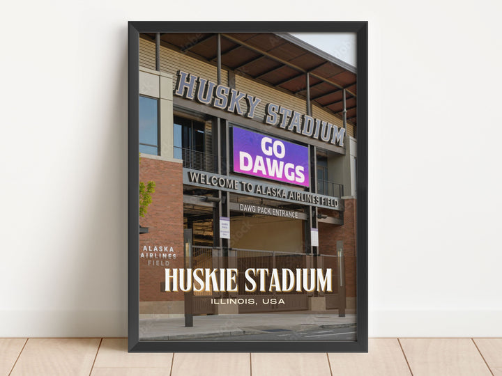 Huskie Stadium Football Wall Art