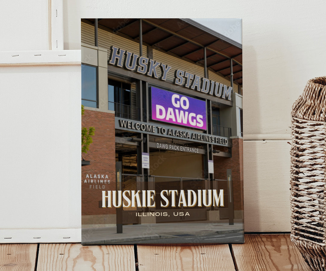 Huskie Stadium Football Wall Art