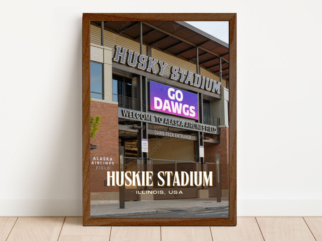 Huskie Stadium Football Wall Art