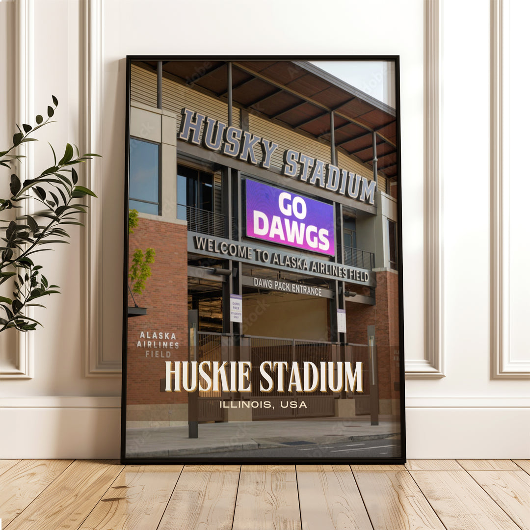 Huskie Stadium Football Wall Art