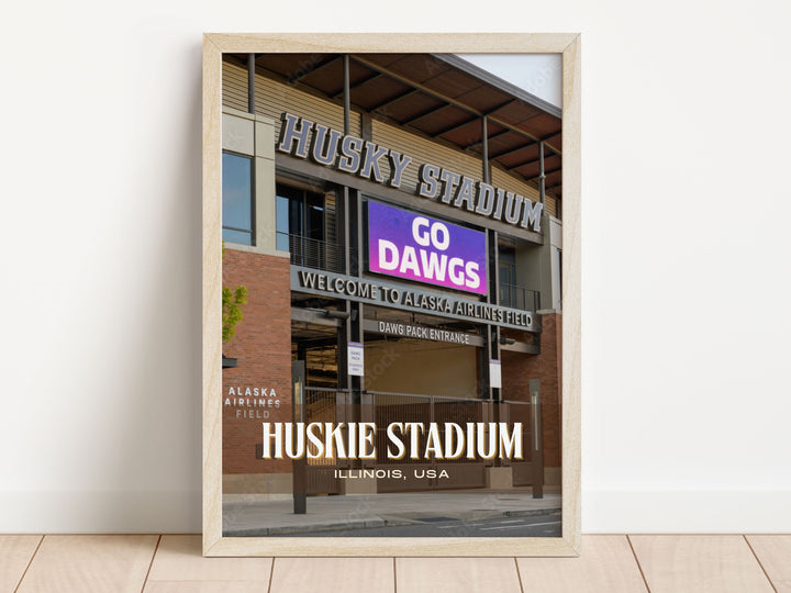 Huskie Stadium Football Wall Art