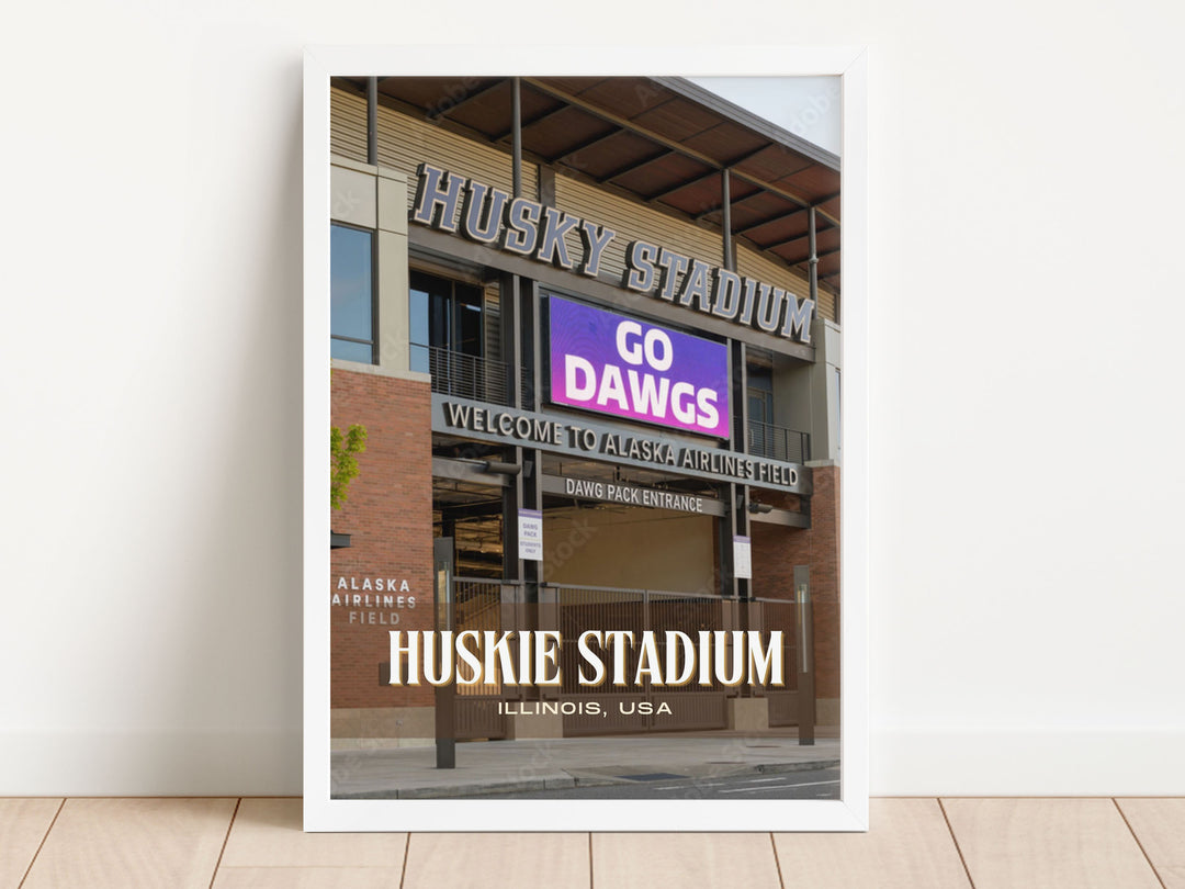 Huskie Stadium Football Wall Art