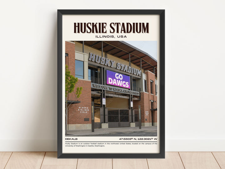 Huskie Stadium Football Retro Wall Art