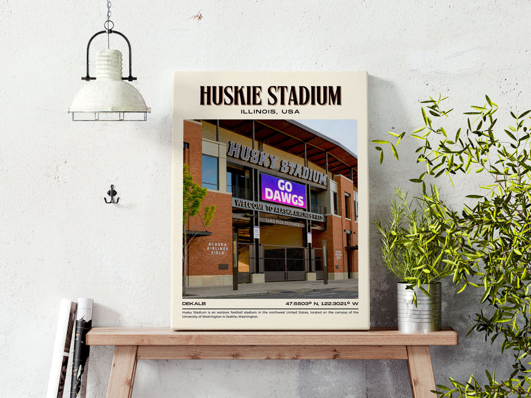 Huskie Stadium Football Retro Wall Art