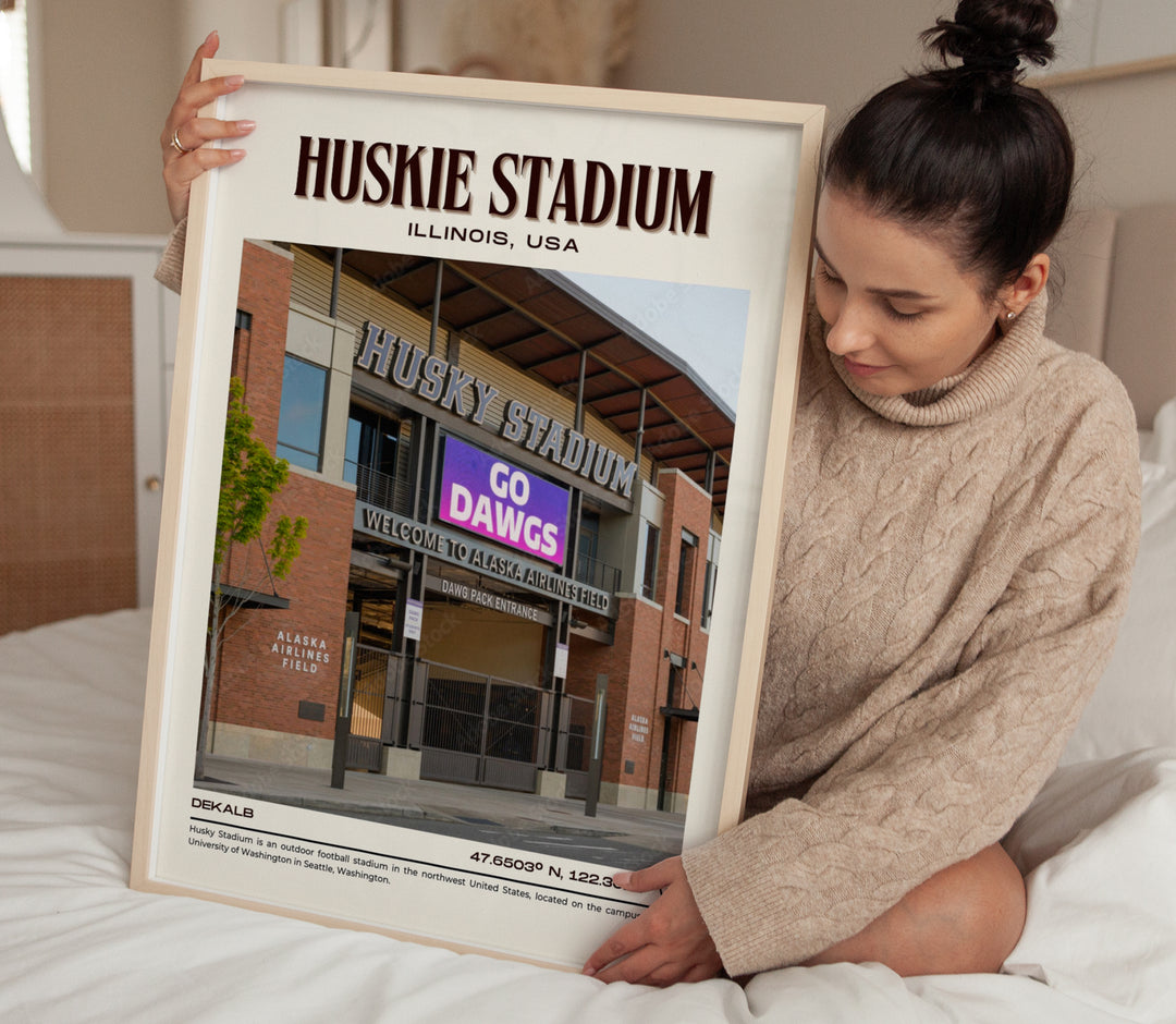 Huskie Stadium Football Retro Wall Art