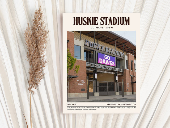 Huskie Stadium Football Retro Wall Art