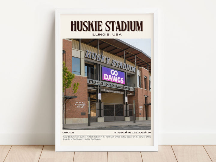 Huskie Stadium Football Retro Wall Art