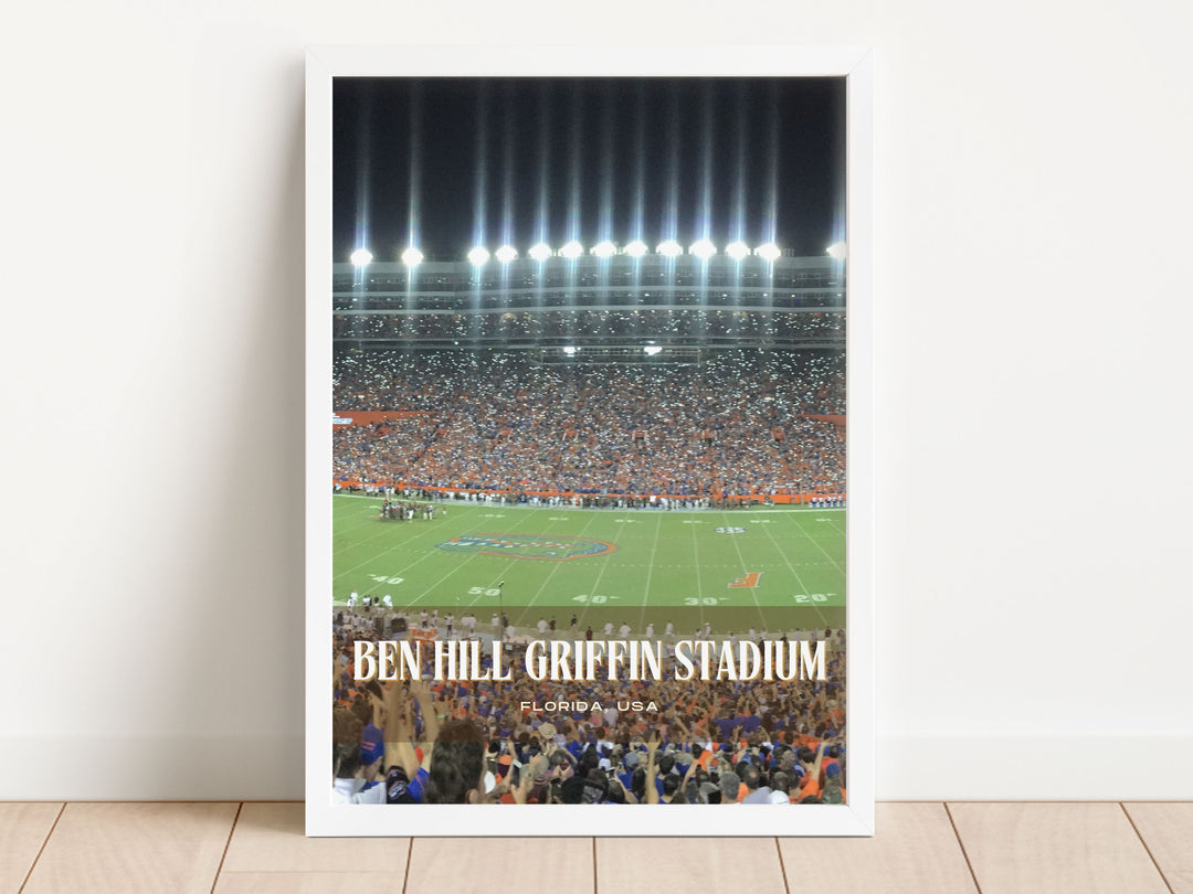 Ben Hill Griffin Stadium Football Wall Art