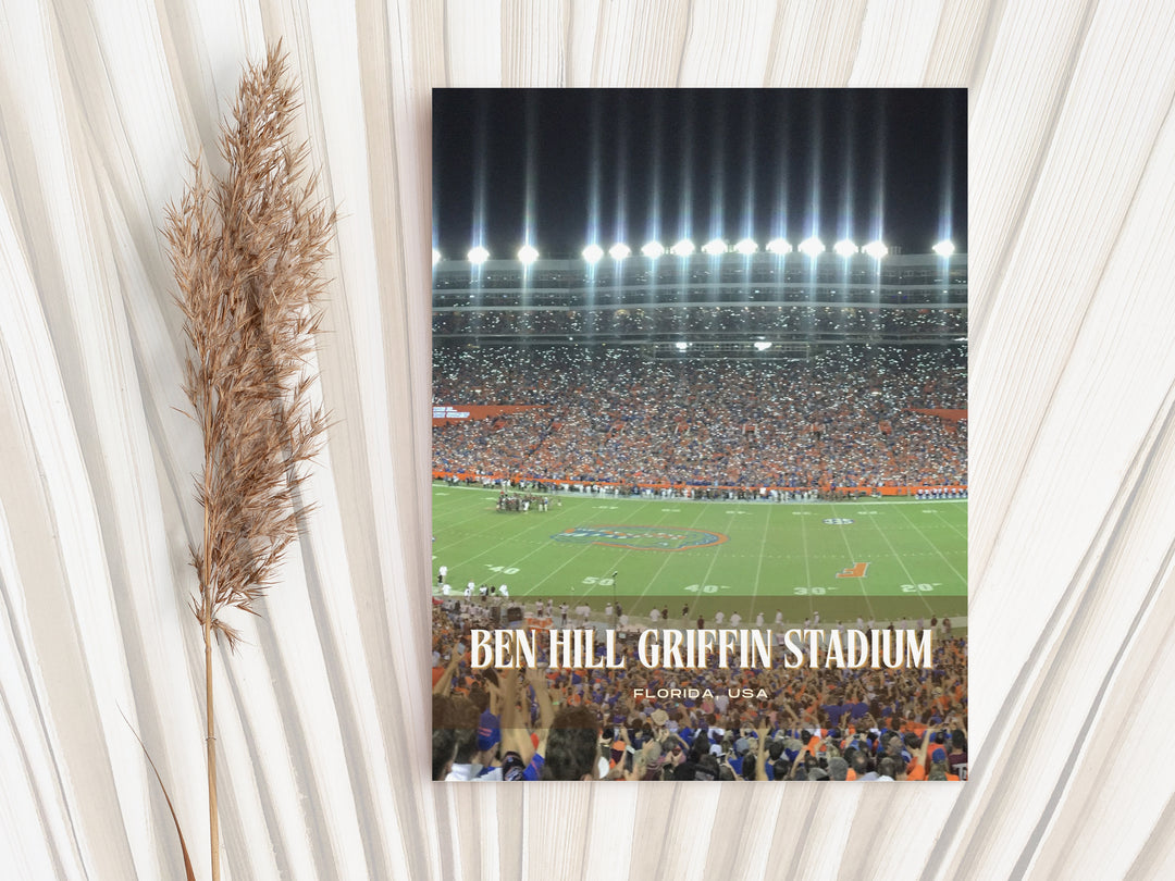 Ben Hill Griffin Stadium Football Wall Art