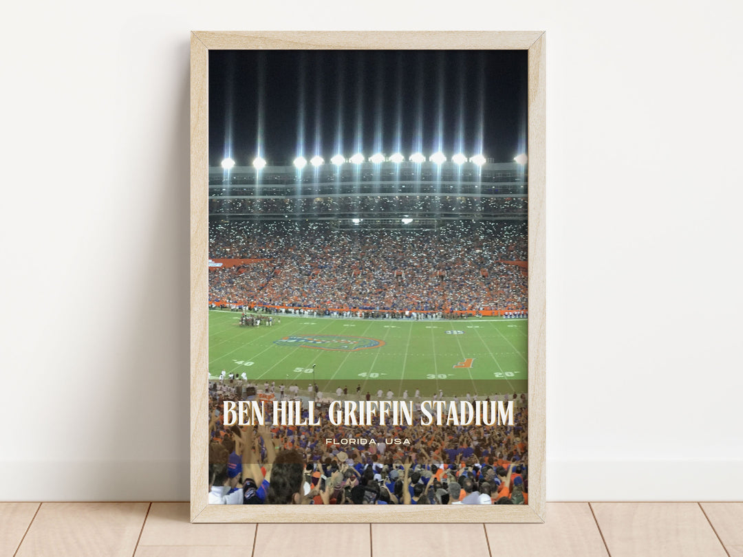 Ben Hill Griffin Stadium Football Wall Art