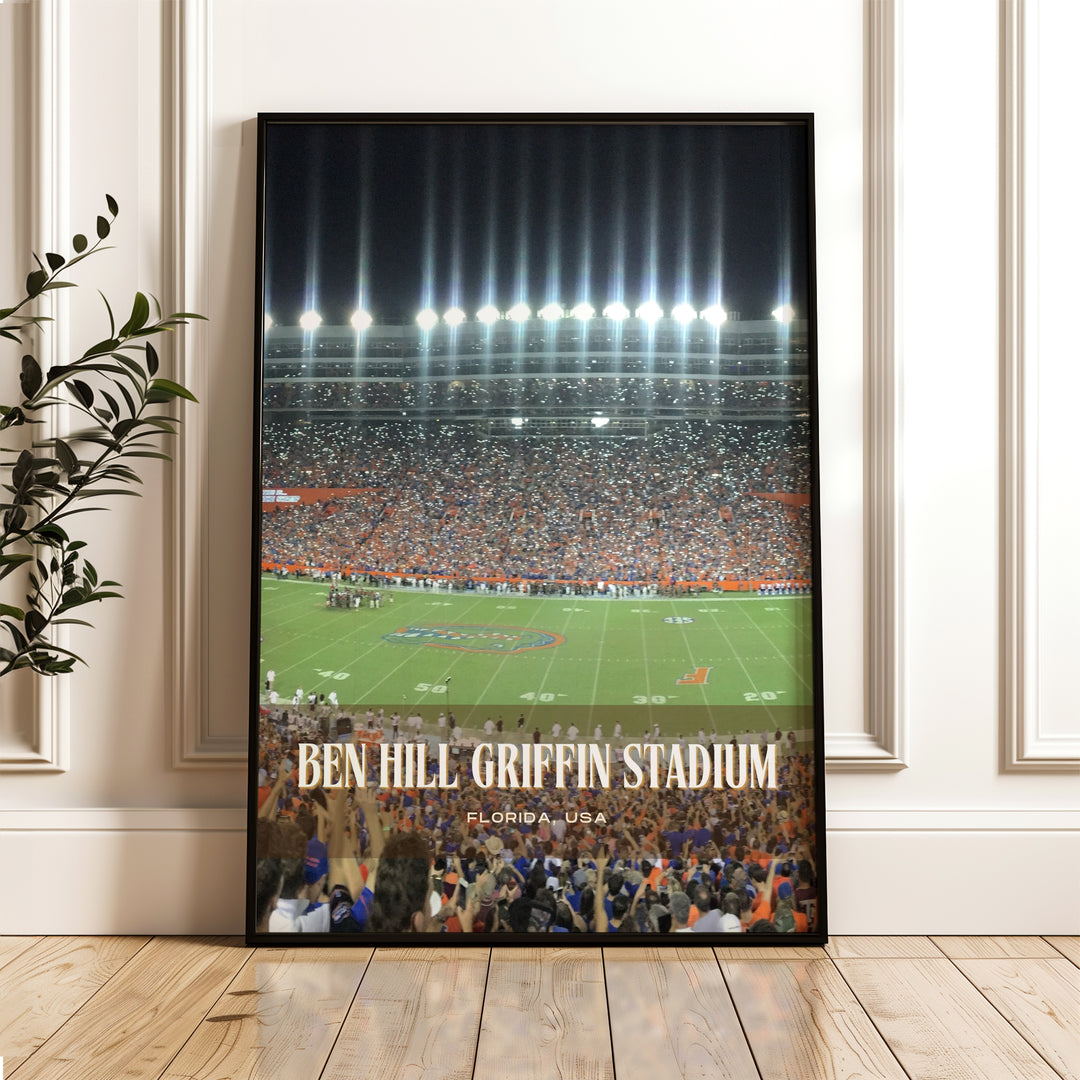 Ben Hill Griffin Stadium Football Wall Art