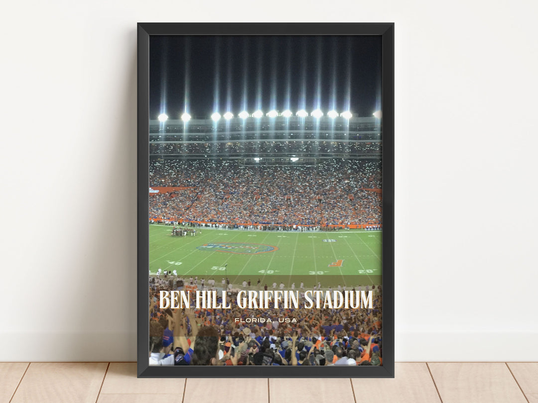 Ben Hill Griffin Stadium Football Wall Art