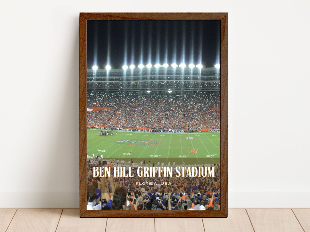 Ben Hill Griffin Stadium Football Wall Art