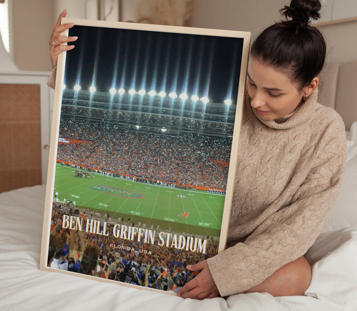 Ben Hill Griffin Stadium Football Wall Art