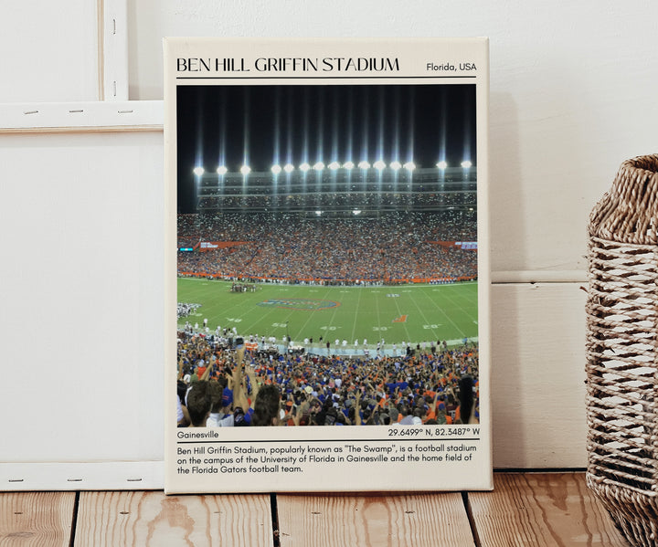 Ben Hill Griffin Stadium Football Minimal Wall Art