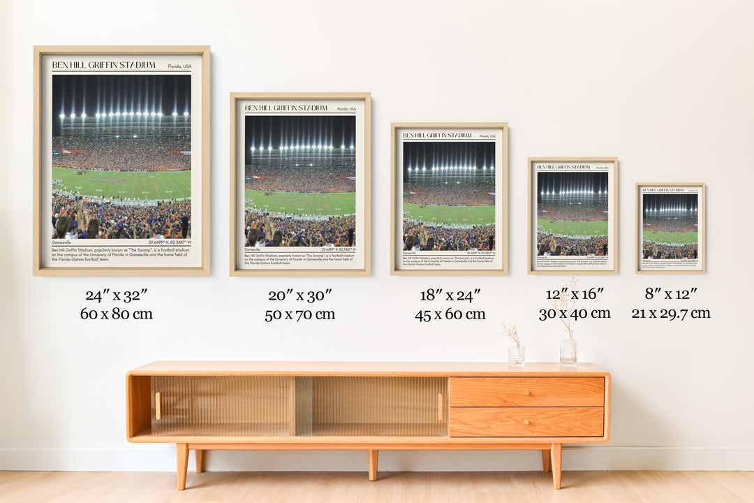 Ben Hill Griffin Stadium Football Minimal Wall Art