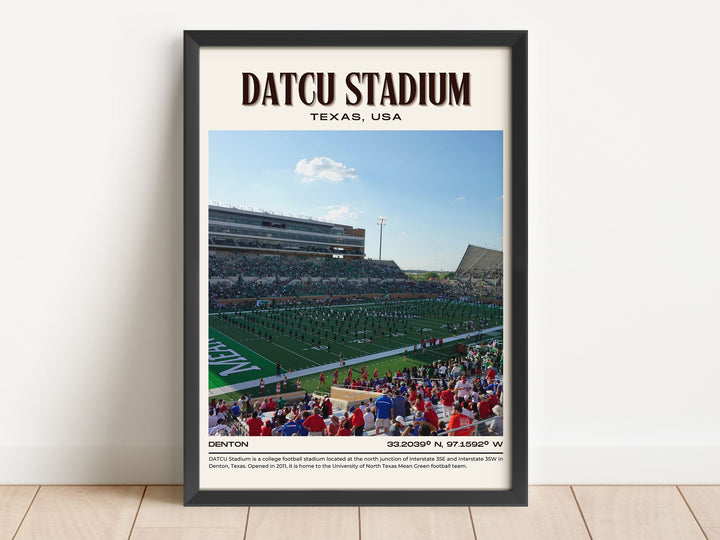 DATCU Stadium Football Retro Wall Art