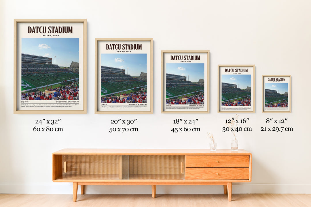 DATCU Stadium Football Retro Wall Art