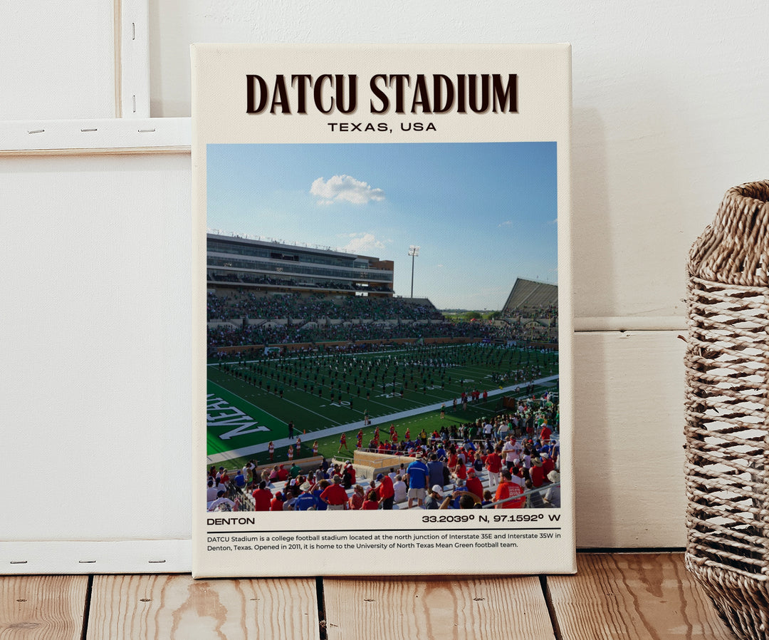 DATCU Stadium Football Retro Wall Art