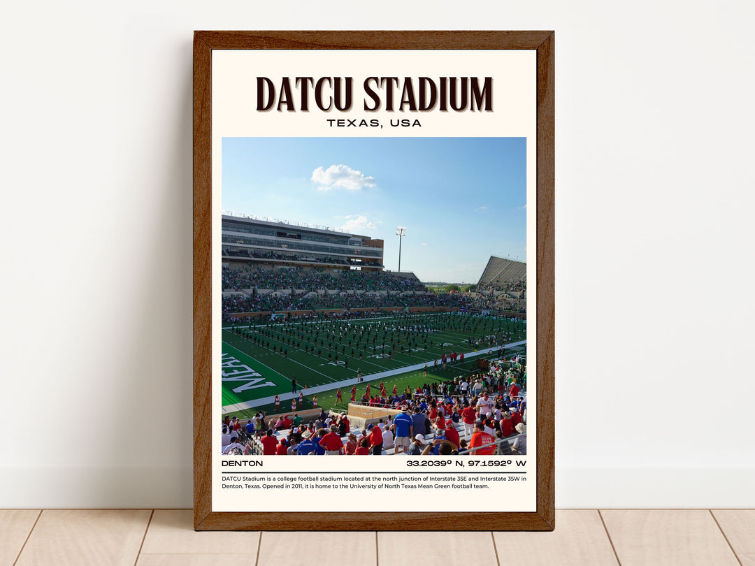 DATCU Stadium Football Retro Wall Art