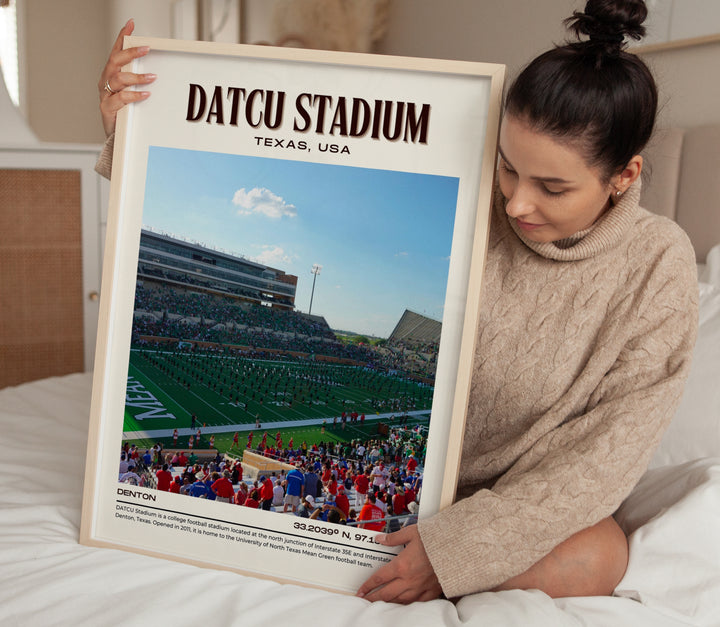 DATCU Stadium Football Retro Wall Art